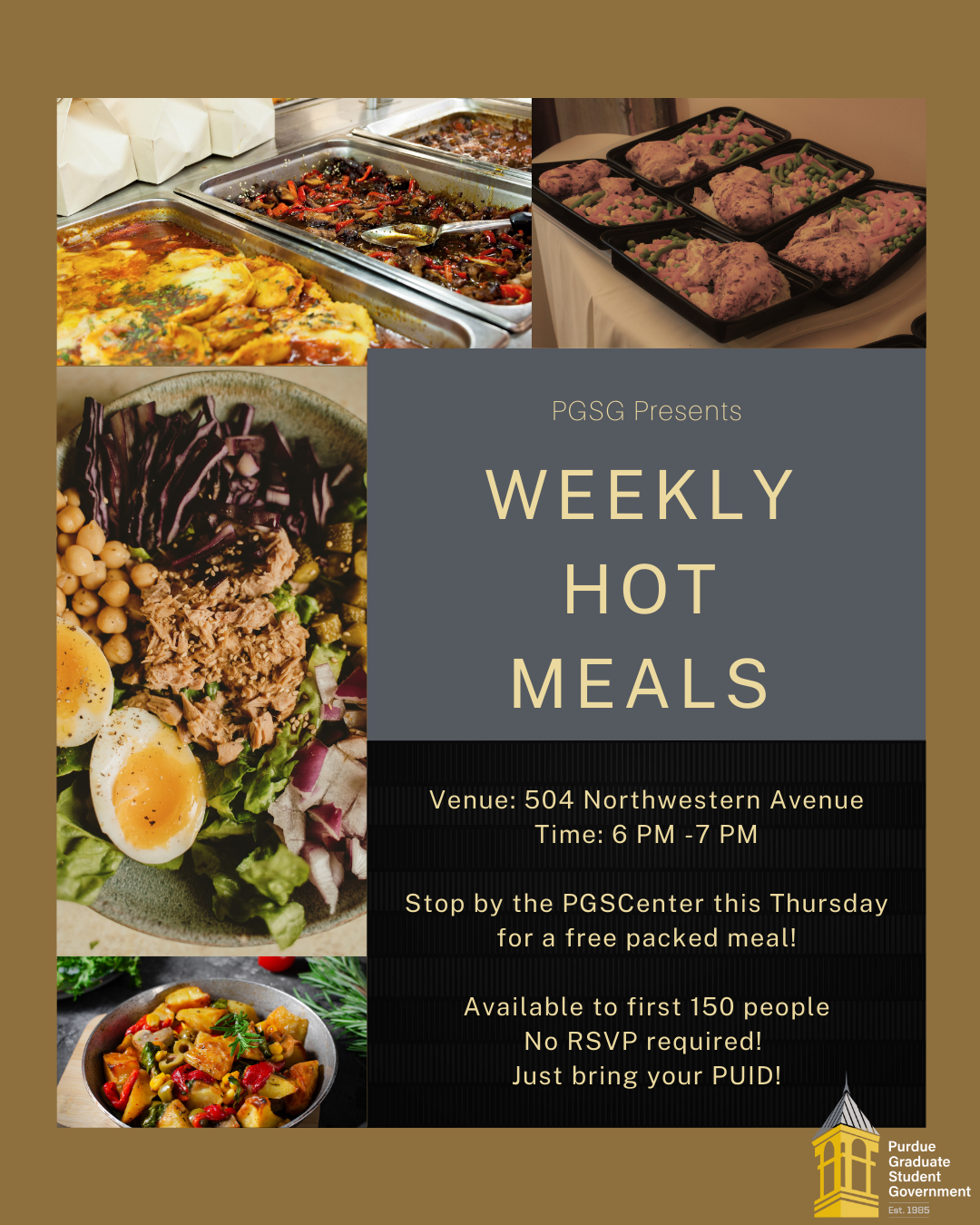 Weekly hot meals